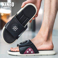 KINEO รองเท้าแตะสไลด์สำหรับผู้ชายผู้หญิงปรับได้,Comfort กีฬาน้ำหนักเบาเปิดนิ้วเท้ารองเท้าแตะกีฬาสไลด์ด้วยเบาะนุ่มพื้นรองเท้าลำลองสุดเท่สไตล์เกาหลี