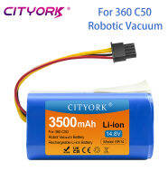 CITYORK 14.8โวลต์3500มิลลิแอมป์ชั่วโมงเปลี่ยน360 C50เครื่องดูดฝุ่นหุ่นยนต์อุปกรณ์อะไหล่360 C50แบตเตอรี่