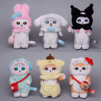 Sanrio Kawali Kuromi Hello Kitty My Melody Cinnamoroll หมอนแมวของเล่นตุ๊กตา Plushie พวงกุญแจตุ๊กตาตุ๊กตาตุ๊กตาเด็กของขวัญ-Wefdger