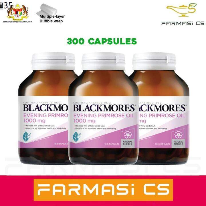 Blackmores Evening Primrose Oil EPO 1000mg 100 Capsules x 3 Bottles