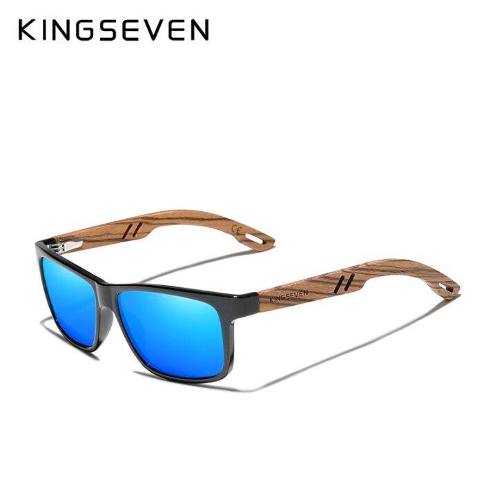 kingseven-แบรนด์แว่นตากันแดดไม้ลายม้าลายธรรมชาติทำด้วยมือ-hd-แว่นกันแดดทรงสี่เหลี่ยมโพลาไรซ์แว่นตากันแดดผู้ชายผู้หญิง-uv400