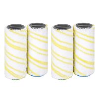 4 Pieces Set of Rollers for Karcher FC5 FC7 FC3 FC3D Electric Floor Cleaner Replacement Rollers 2.055-006.0 Yellow