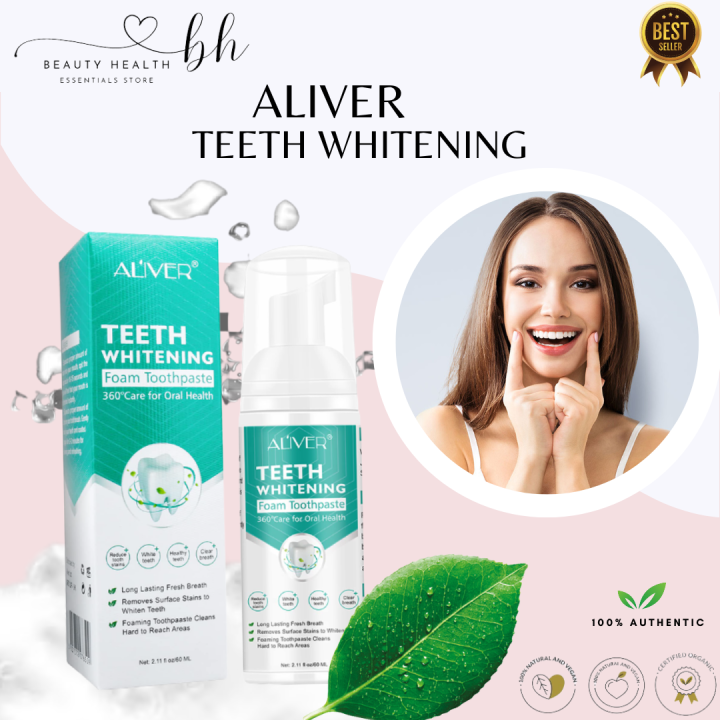 ALIVER Teeth Whitening hunmui Toothpaste Cleansing teeth Mousse Remove