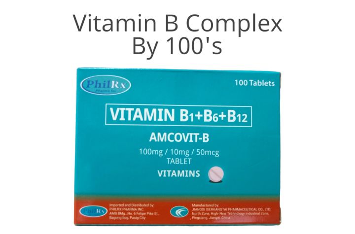 VITAMIN B COMPLEX TABLET 100mg/10mg/50mcg Amcovit Brand By 100's ...