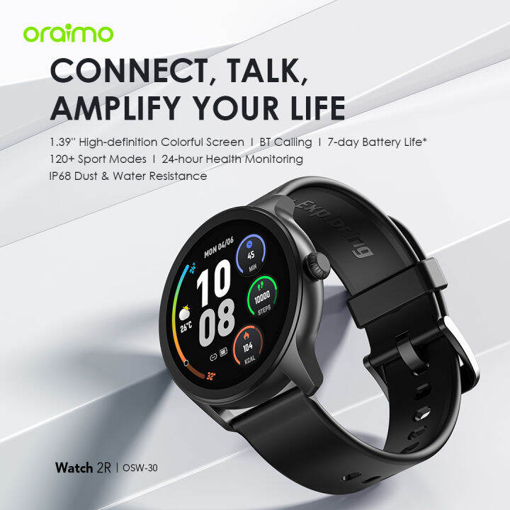 oraimo Watch 2R HD Bluetooth Calling 1.39‘’ TFT Large Screen IP68
