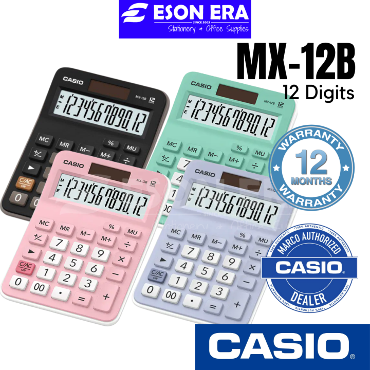 Casio Calculator 12 Digits MX-12B Mini Desk | Lazada