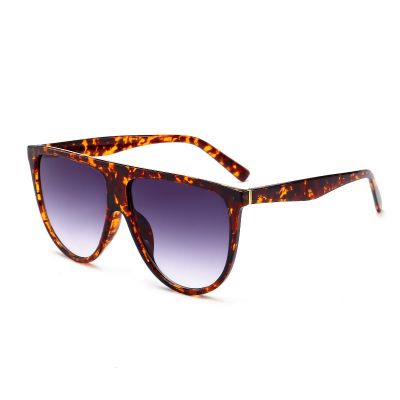 Flat Top Oversized Women Sunglasses Retro Shield Shape Luxy Brand Design Big Frame Shades Square Sun Glasses Women UV400 Eyewear