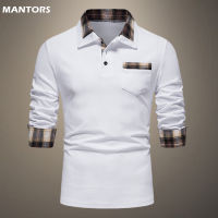 2022 Polo Shirt Men Spring Cotton Shirt Men Solid Color Polo Shirt Autumn Long Sleeve Top Male nd Slim Fit Shirts Men Clothes