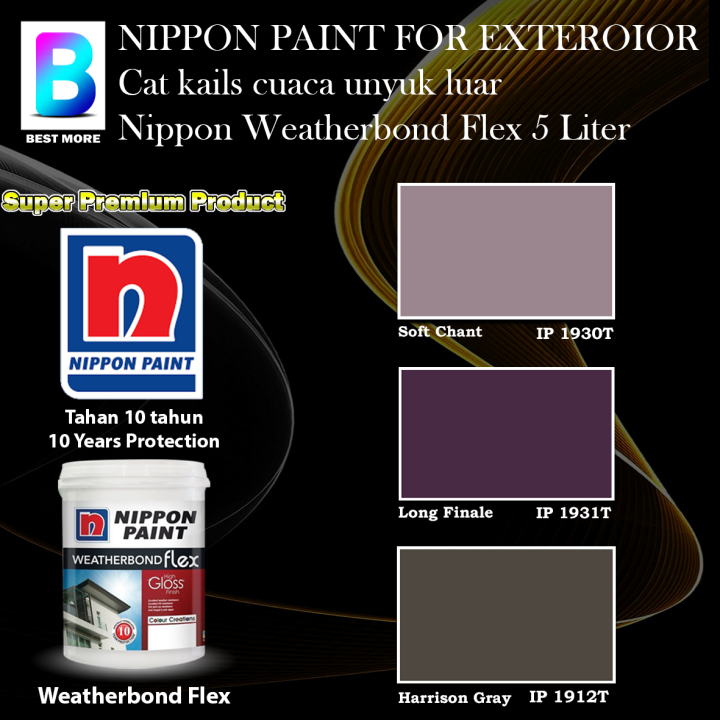 Nippon Paint Weatherbond Flex Exterior collection 5 Liter Soft Chant
