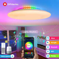 OFFDARKS Ceiling lamp wifi modern smart bluetooth RGB speaker Music led light for bedroom living room for home interior 28W 42W