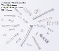 【✅】 Paradise Mart Dia.0.4mm 20ชิ้น/ล็อต,OD:4.5Mm,L 20/25/30/35Mm,304สแตนเลสสตีลการบีบอัดฮาร์ดแวร์สปริงลดขนาดเล็ก