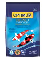 Optimum อาหารปลาคาร์ฟ 15 kg. (สาหร่าย6%) ออพติมั่ม เร่งสี (Smartheart Hi-pro Koi food ไฮโปร). สีน้ำเงิน