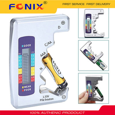 FONIX เครื่องทดสอบแบตเตอรี่ดิจิตอลจอแสดงผล LCD Aa/aaa/ 9V /C/d/n 1.5V ปุ่มเซลล์แบตเตอรี่ความจุตรวจสอบเครื่องตรวจจับ Capacitance เครื่องมือวินิจฉัย