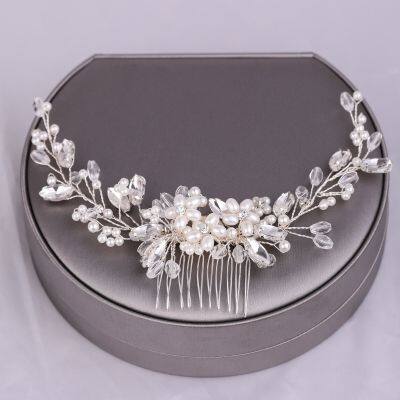 Wedding Hair Comb Pearl Hair Pins and Clips for Women Bride Rhinestone Headdress Bridal Hair Jewelry Accessories Fashion 2022