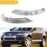 กระจกมองหลังรถโคมไฟไฟสีเหลืองสัญญาณเลี้ยว LED สำหรับ VW Touareg 2007 2008 2009-2011 7L6949101C 7L6949102C