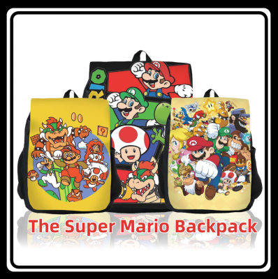 The Super Mario Bros Backpack Student Kids Large Capacity Breathable Waterproof Schoolbag For Men Women
