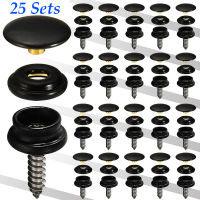 75ชิ้นเซ็ต Snap Fastener ปุ่มสกรู Studs Kit 15มม. อุปกรณ์เสริมคุณภาพสูงเหมาะสำหรับเรือ Home Improvement