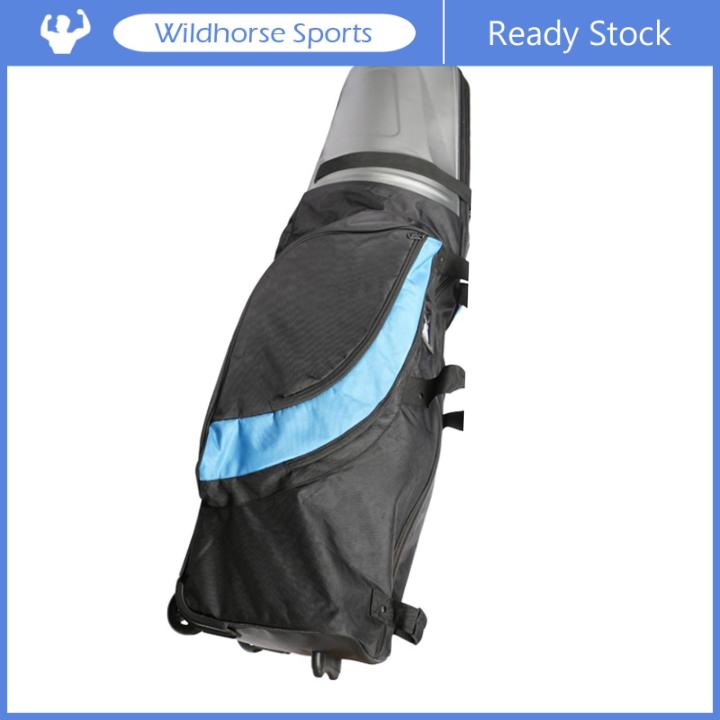 wildhorse-กระเป๋าไม้กลอ์ฟพกพาสายการบินไนลอนแข็งท็อปส์ซูผ้าคลุมเวลาเดินทางกอล์ฟทนต่อการสึกหรอ
