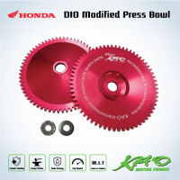 ชามกดสายพาน DIO สีแดง (Honda DIO Modified Press Bowl - Red) สำหรับข้อใหญ่