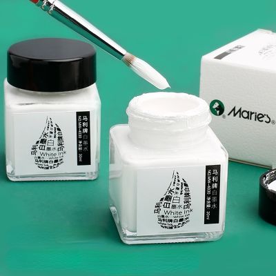 30ML White Ink High-gloss Watercolor Art Students Special Starry Sky Embellishment White Ink Cartoon Blank Correction Fluid