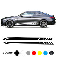 สติกเกอร์ประตูด้านข้างรถ Body Racing Decal สำหรับ Benz C Class W205 AMG 2ประตู Coupe C205 C200 C220 C260 2000-Presen