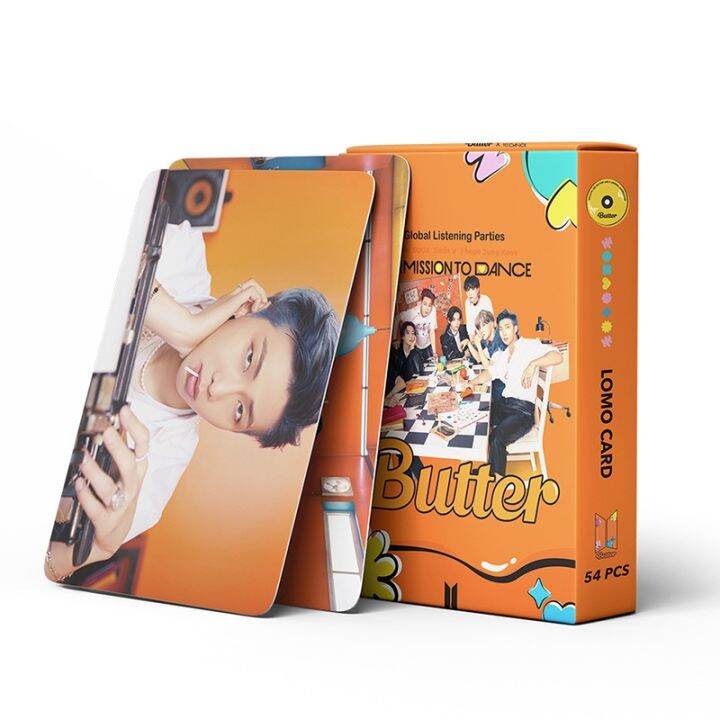 โปสการ์ด อัลบั้มรูปภาพ BTS Butter Orange LOMO Card HD 54 ชิ้น ต่อกล่อง