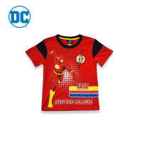 Magic Two Justice League T-Shirt For Kids Red Colour เสื้อคอกลมพิมพ์ลายจัสติสลีกสำหรับเด็ก สีแดง