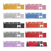 （Miss qis keycap）ความต้านทานการสึกหรอสูงคีย์บอร์ดตัวครอบปุ่มคีย์บอร์ด Pbt แบบหนาด้านข้าง104ชิ้นสำหรับ OEM รูปเชอร์รี่ MX สวิตช์มีสายคีย์กล USB