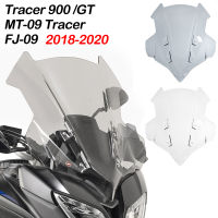 Amark Touring กระจกบังลมสำหรับ Yamaha MT09 MT-09 MT 09 Tracer 900 GT FJ09 2018 2019 2020 Double Bubble Deflector