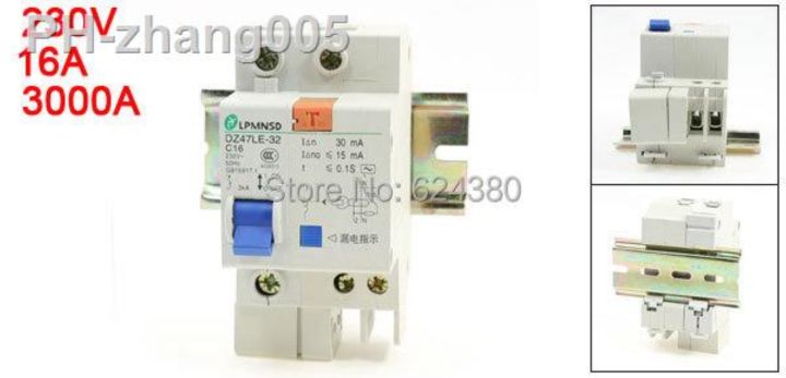 dz47le-32-c16-ac-230v-220v-16a-1p-one-1-pole-phase-3ka-household-earth-leakage-circuit-breaker-overload-protection-lead-rail