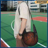 WDFINE ที่ใส่ลูกบาสเกตบอลกระเป๋าใส่โน๊ตบุ๊คแบบพกพาที่เก็บของน้ำหนักเบาตาข่ายถุงลูกบอลกลางแจ้ง