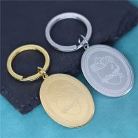 【CW】卍☫  Nedar Chain Sacred Medal Pendant Keyring for Men Catholic Religious Keychain Jewelry