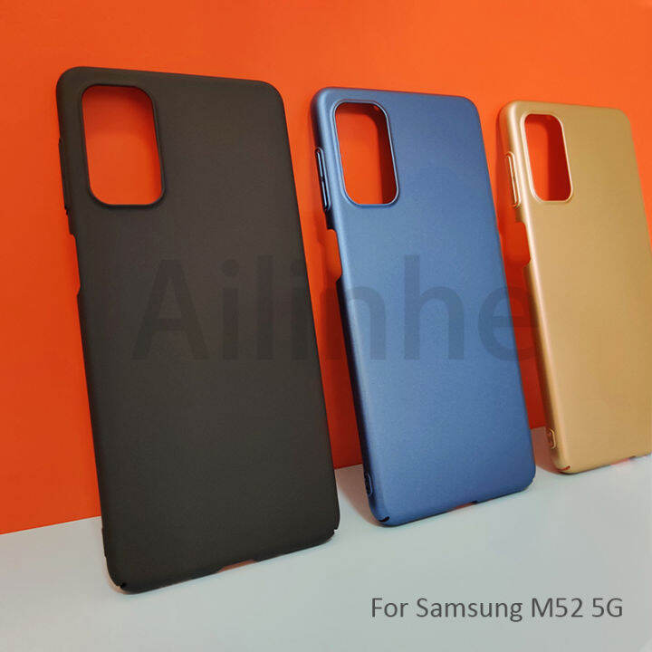 ฝาครอบโทรศัพท์กันกระแทกสำหรับ-samsung-galaxy-m53-m52-5g-เคส-pc-ผิวแข็งสีด้านเคสบางพิเศษ