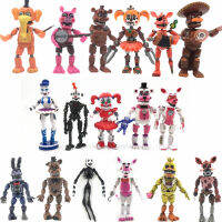 FNAF Five Nights ที่ Freddy S 6 Pcs แอคชั่นฟิกเกอร์6 "ชุดโมเดลของเล่นแบบถอดได้กับไฟ LED