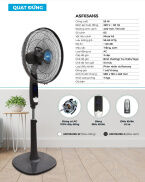 Quạt đứng AC 55W hẹn giờ - ASF03A165 remote- Hàng chính hãng
