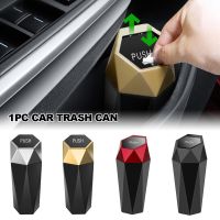 Mini Car Trash Can Portable Dustbin With Lid Leak-proof Auto Trash Bin For Automotive Home Bedroom Office Garbage Storage Box