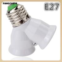 FANGCU272ตัวแปลงขั้วหลอดไฟแบบแฝด5ชิ้นรางช่องยูเอสบีเบ้าหลอดไฟ E27 E27ฐาน LED เป็น2-E27