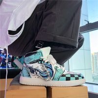 Demon Slayer Kimetsu No Yaiba Anime Joint Aj Mens Shoes Student Trend High-top Shoes Giyuu Zenitsu