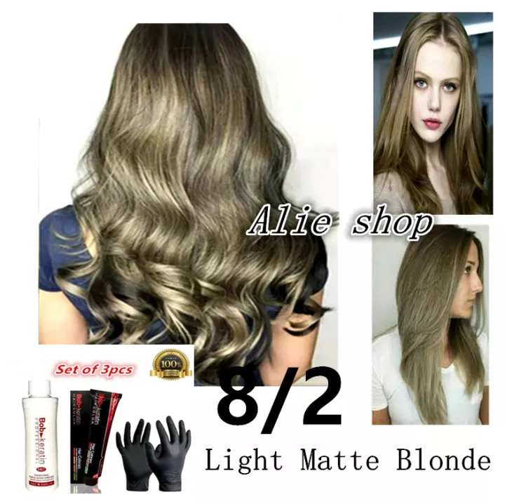 textuur verwijderen Zeeman Beauty Light Matte Blonde Hair Color with Oxidant ( 8/2 Bob Keratin  Permanent Hair Color ) | Lazada PH