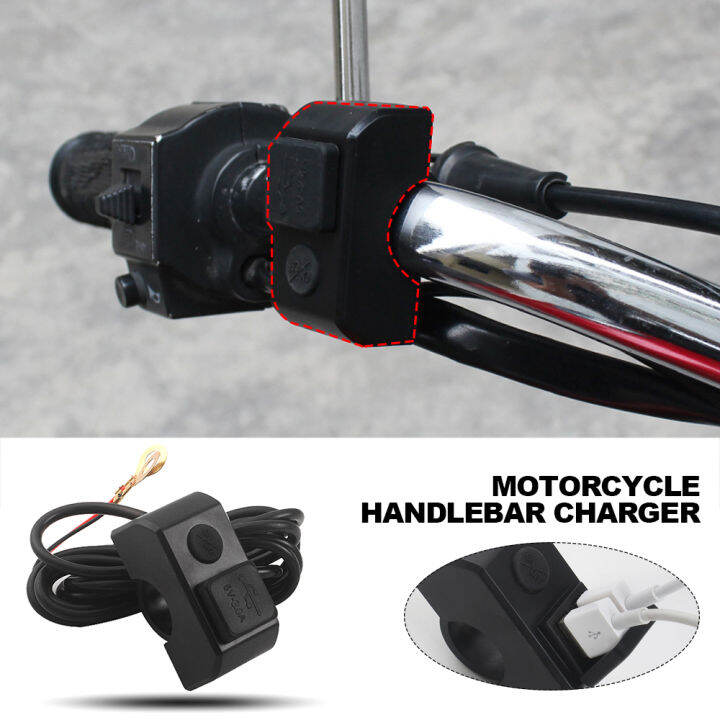 FG Motorcycle Dual USB Port Handlebar Charger 3A 12V To 5V Fast