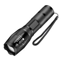 High Power Led Flashlights Camping Torch 5 Lighting Modes Aluminum Alloy Zoomable Light Waterproof Material Use 3 AAA Batteries Rechargeable  Flashlig