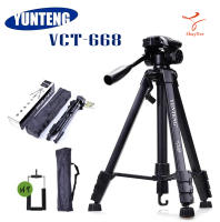 ของแท้100% YUNTENG VCT-668 ขาตั้งกล้อง ขาตั้งมือถือ 3ขา tripod for camera DV Professional Photographic equipment Gimbal Head new