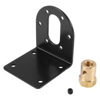 37mm DC Geared Motor Mounting Bracket Holder + 6mm Hex Coupling Black+Gold