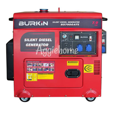 BURKIN เครื่องปั่นไฟ รุ่น BD 7900 ATS 14แรงม้า 7900วัตต์ ATS ตู้ปิด เครื่องยนต์ 4จังหวะ SILENT DIESEL GENERATOR เครื่องกำเนิดไฟ ปั่นไฟ (กุญแจสตาร์ท) ส่งฟรี KERRY