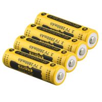 แบตเตอรี่ลิเธียมไอออน GTF 4ชิ้น14500 3.7V 2800MAh ชาร์จได้สำหรับไฟฉาย LED ลิเธียมไอออนสีแดง/เหลือง/น้ำเงิน