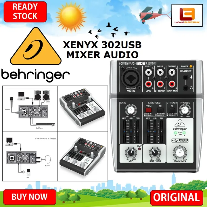 Mixer Behringer Xenyx 302 USB Mixer Audio Lazada Indonesia