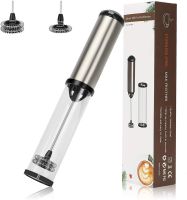 Electric Handheld Egg Beater Household Kitchen Mini Stainless Steel Coffee Milk Tea Blender Beat up the Cream Stirring