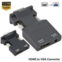 ◘ HDMI-compatible to VGA Adapter Converter Full HD 1080P HDMI to VGA Adapter For PC Laptop to HDTV Projector Video Audio Converter