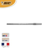 BIC บิ๊ก ปากกา Round Stic ปากกาลูกลื่น เเบบถอดปลอก หมึกดำ หัวปากกา 0.7 mm. จำนวน 1 ด้าม