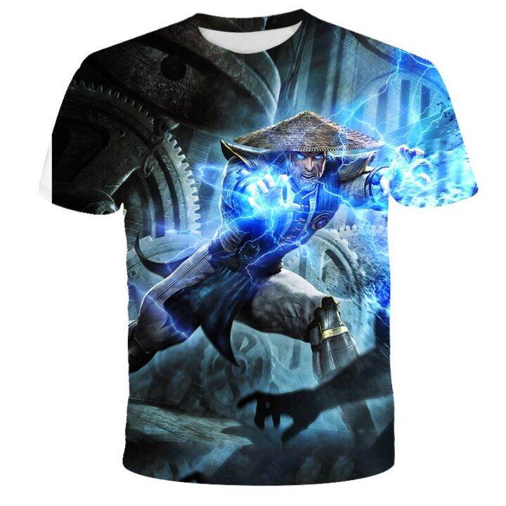 ฤดูร้อน-t-เสื้อ-3d-พิมพ์เกม-mortal-kombat-เด็ก-tshirt-แฟชั่นสบายๆการ์ตูนรอบคอเสื้อยืดเด็กสาวเสื้อผ้าเด็ก